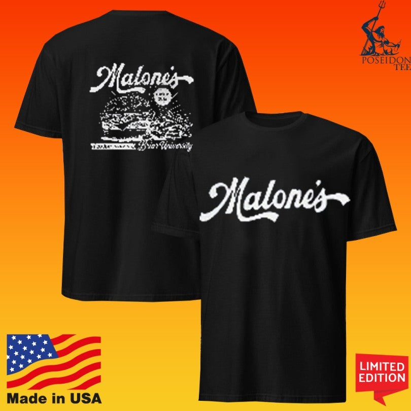 Off-campus Malone’s Burgers Proudly Serving Briar University T-shirt