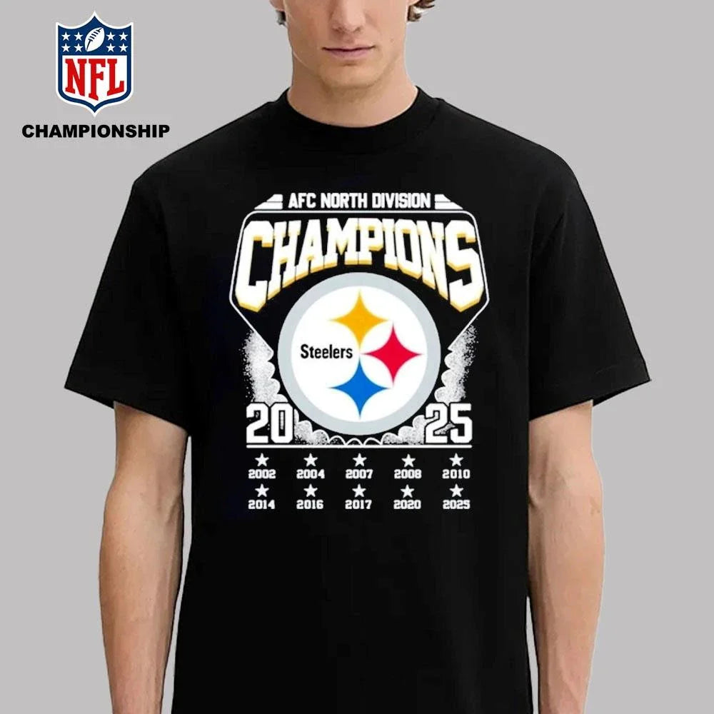 Official AFC North Division Champions 2025 Steelers Shirt