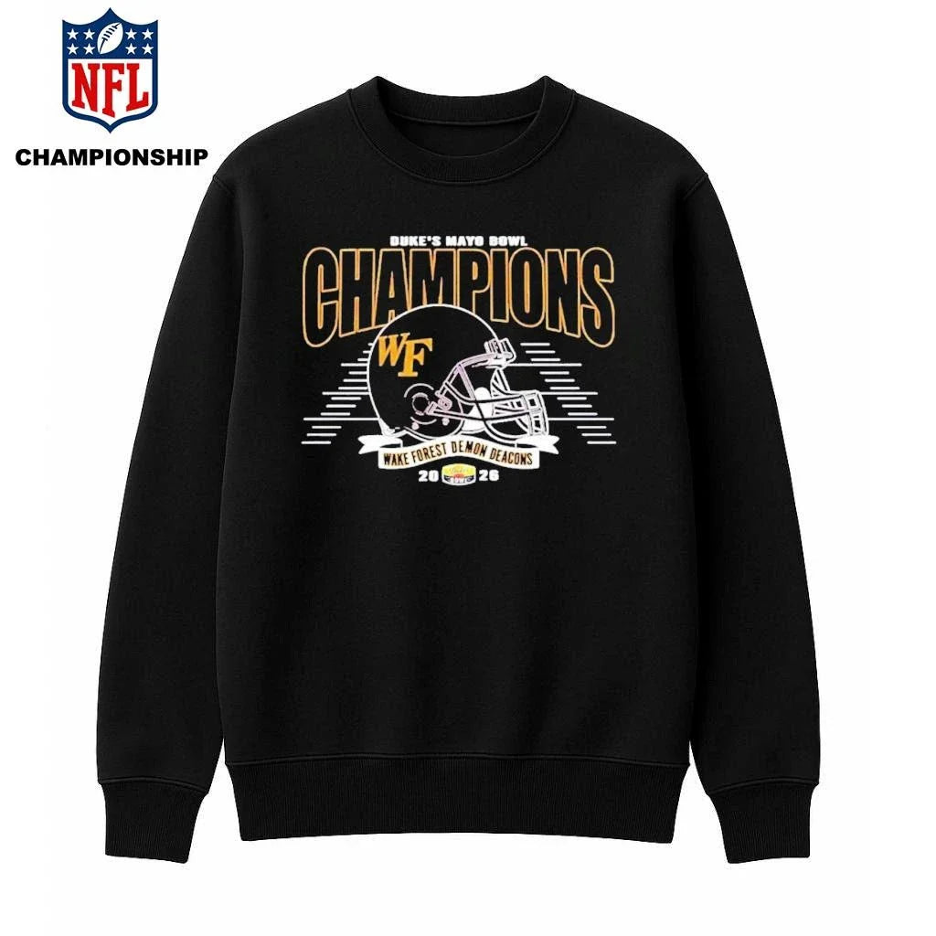 Official Wake Forest Demon Deacons 2026 Duke’s Mayo Bowl Champions classic Shirt