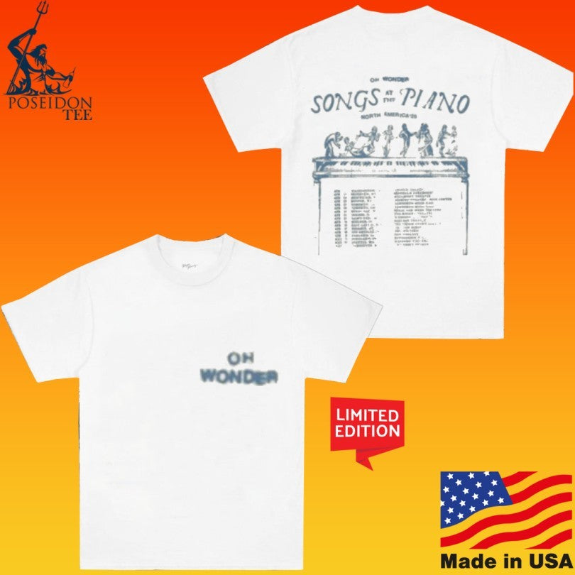 Oh Wonder Songs At The Piano North America 2026 Tour T-shirt