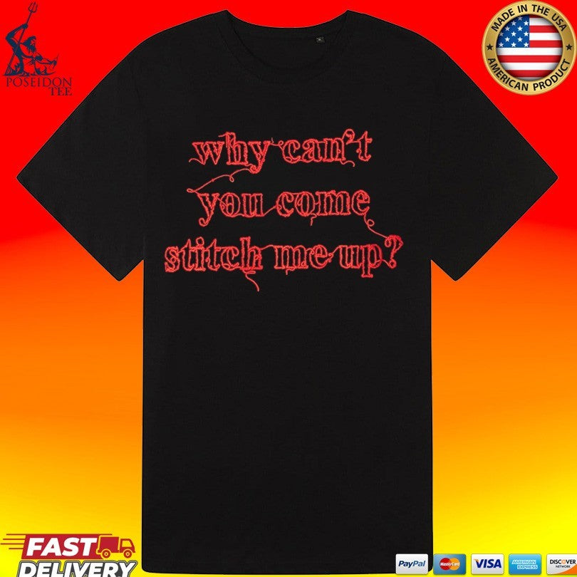 Olivia Rodrigo Why Can’t You Come Stitch Me Up Embroidered T-shirt
