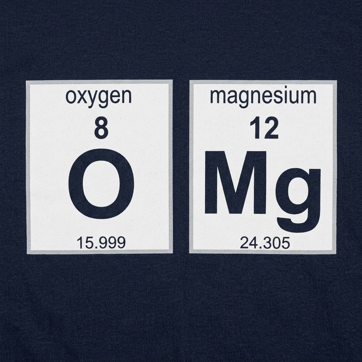 OMG Elements Oxygen and Magnesium Periodic Table Pun