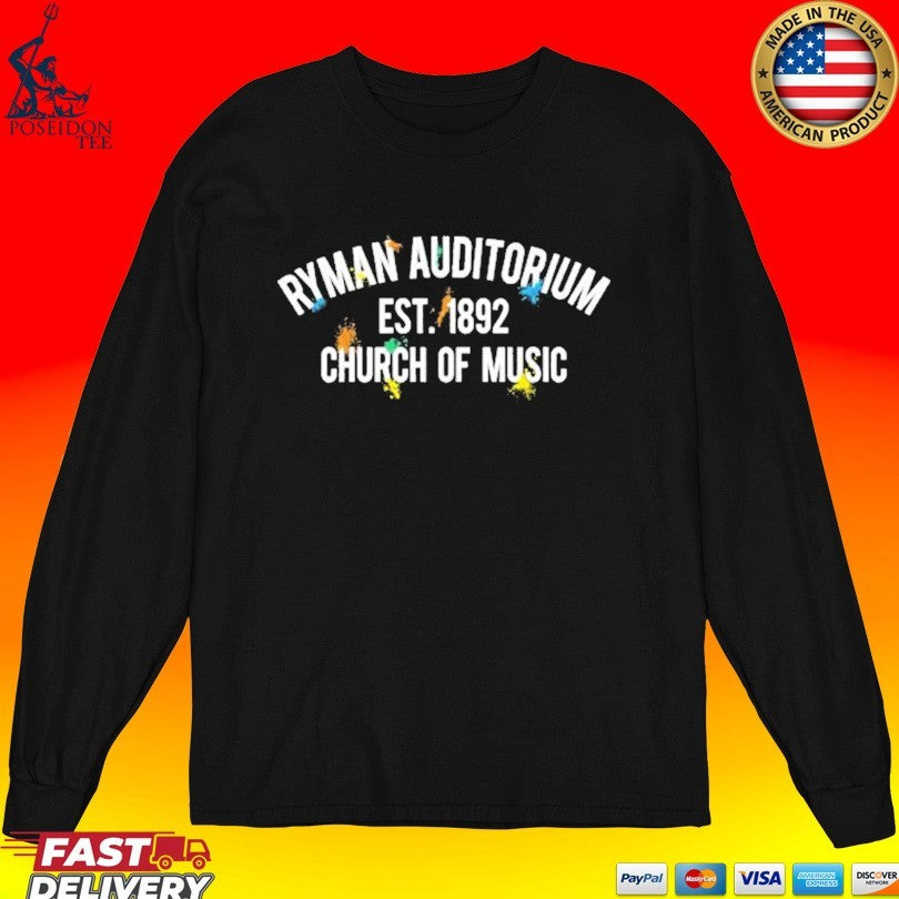 Opry Ryman Auditorium Est 1892 Church Of Music T-shirt
