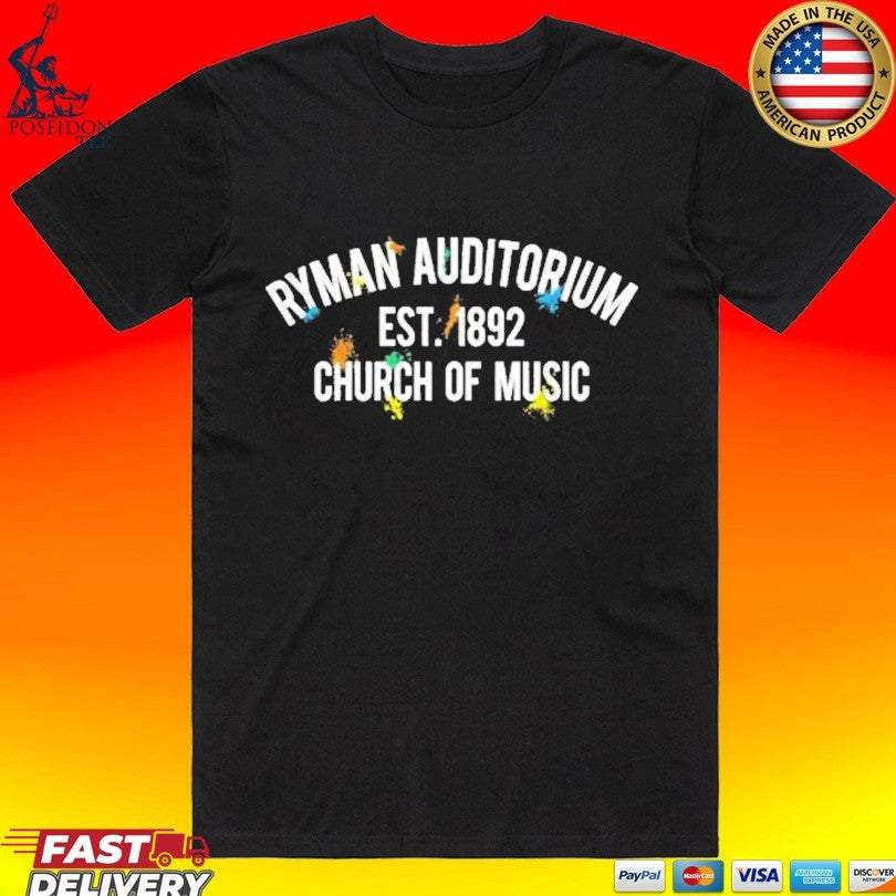 Opry Ryman Auditorium Est 1892 Church Of Music T-shirt