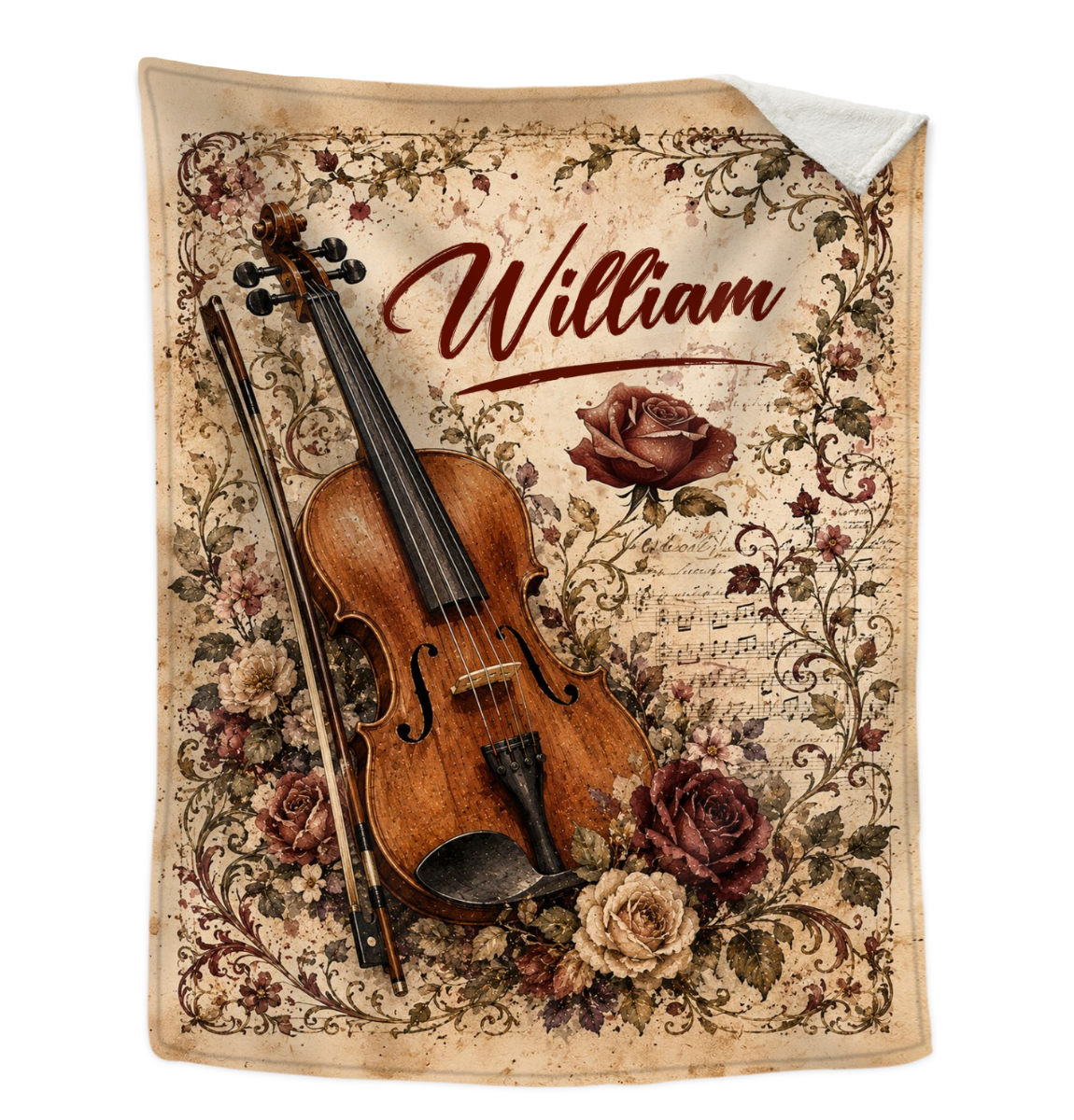 Personalized Viola Blanket, Viola Player Gift, Custom Viola Gift, Violist Blanket, Viola Music Gift, Viola Lover Gift, Viola Musician Gift