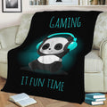 panda gaming Fleece Throw Blanket
