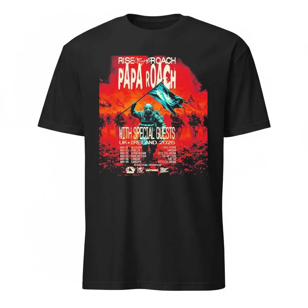 Papa Roach Rise Of The Roach UK And Ireland 2026 Tour Schedule Dates Shirt
