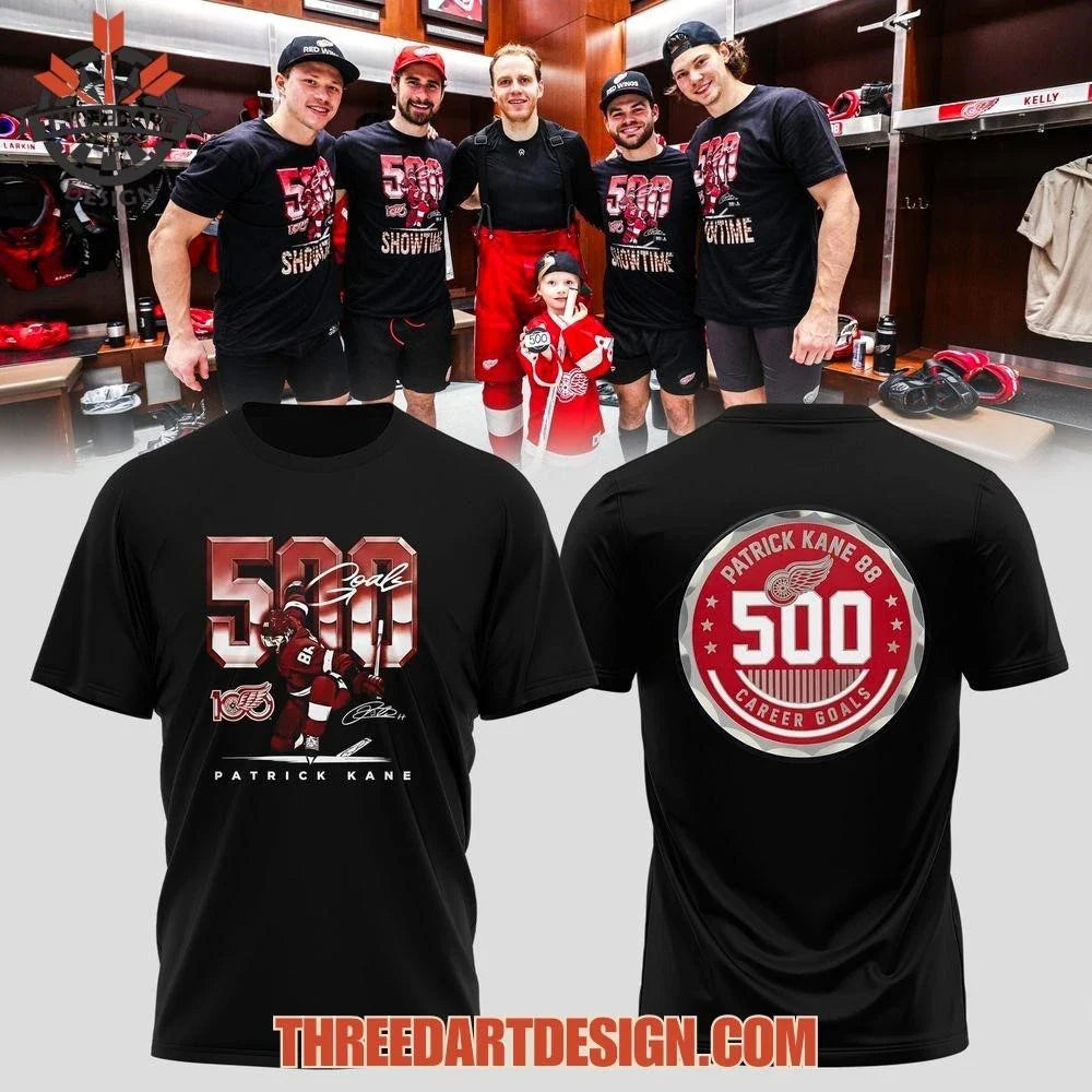 Patrick Kane 500 Career Goals Detroit Red Wings 2 Sides Shirt