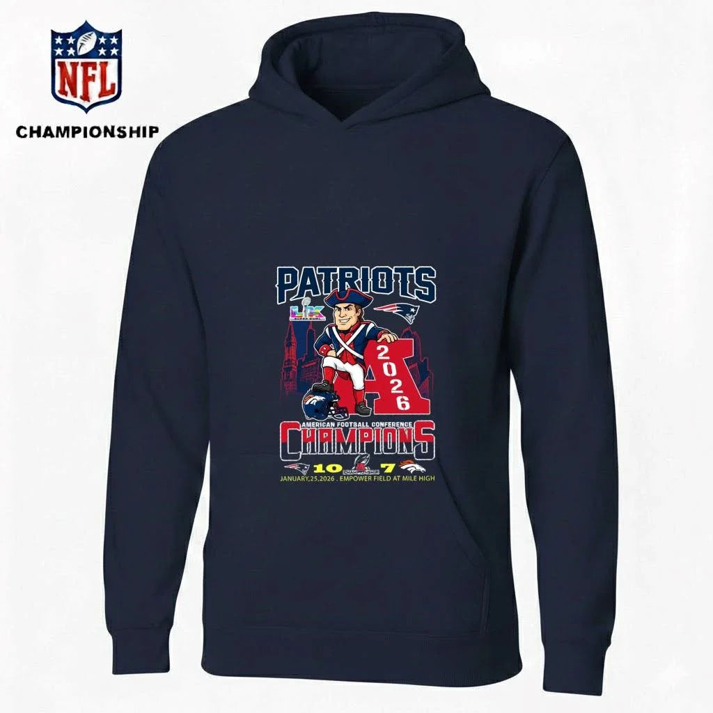 Patriots AFC Champions 2026 Patriots 10 Broncos 7 Shirt