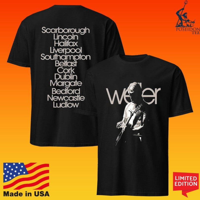 Paul Weller Scarborough Lincoln Halifax Liverpool Southampton Belfast Cork Dublin Margate Bedford Newcastle Ludlow June 24 Belfast 2026 T-shirt