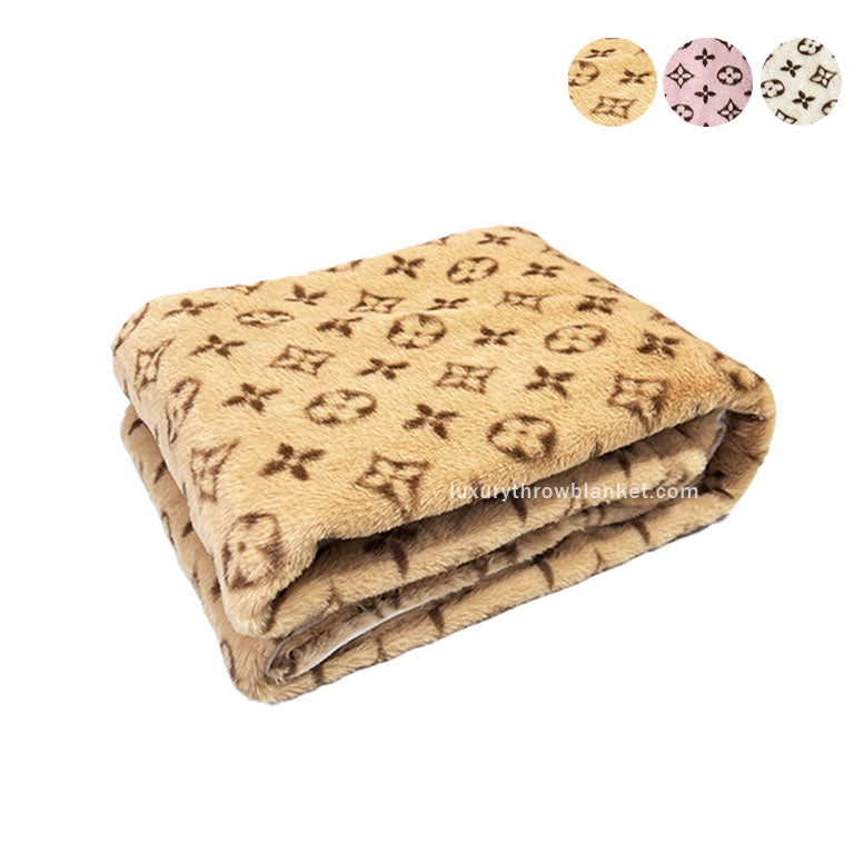 Pink Designer Blanket Brown large 484#