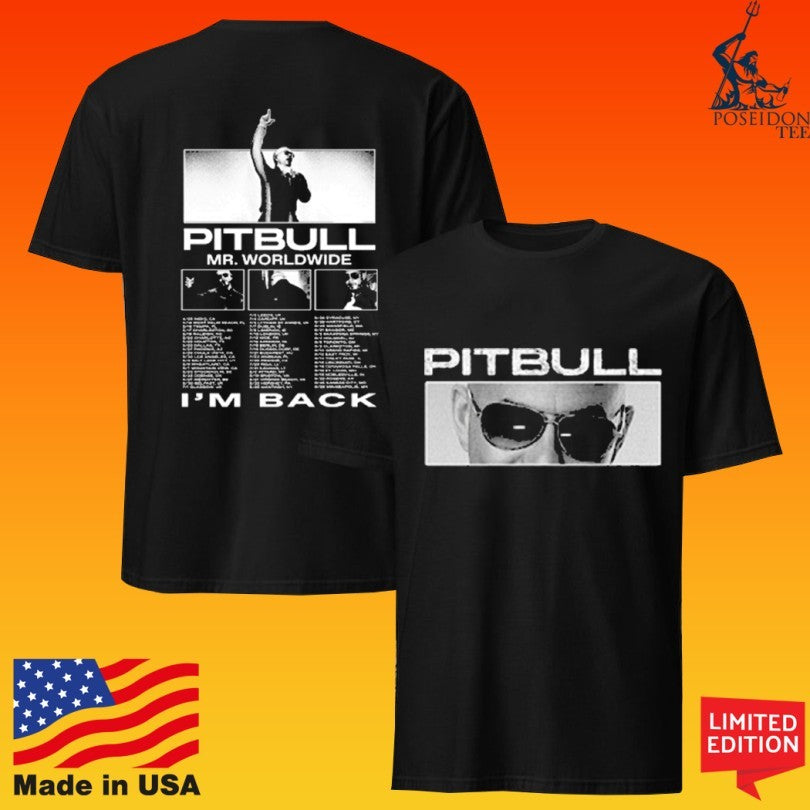 Pitbull Mr Worldwide I’m Back 2026 Tour Team T-shirt