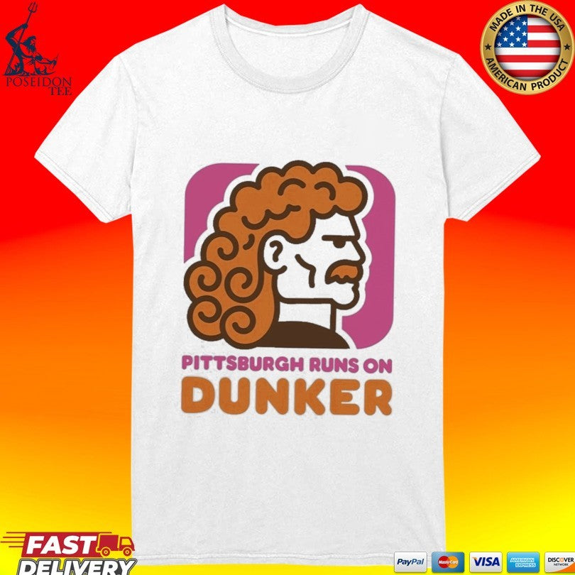 Pittsburgh Steelers Runs On Dunker Donuts T-shirt