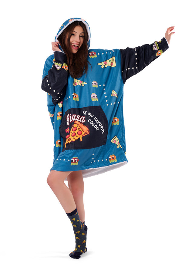 Pizza Hoodie Blanket