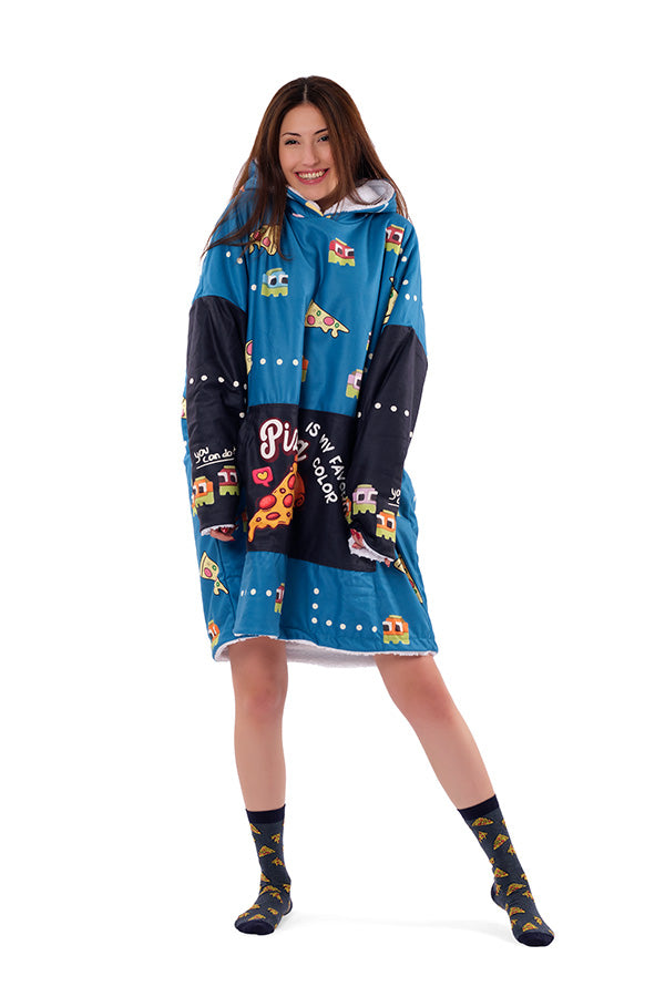 Pizza Hoodie Blanket