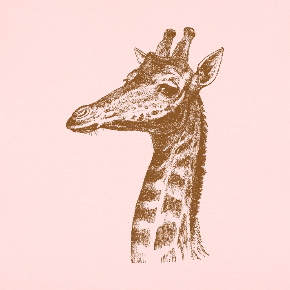 Placid Giraffe Vintage Illustration