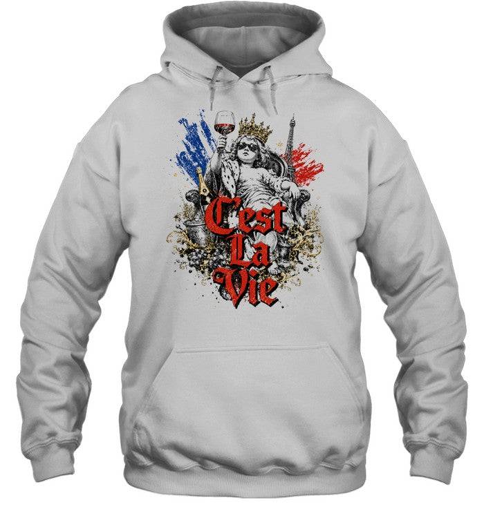 Cherub and Eiffel Tower Cest la Vie French Culture Shirt