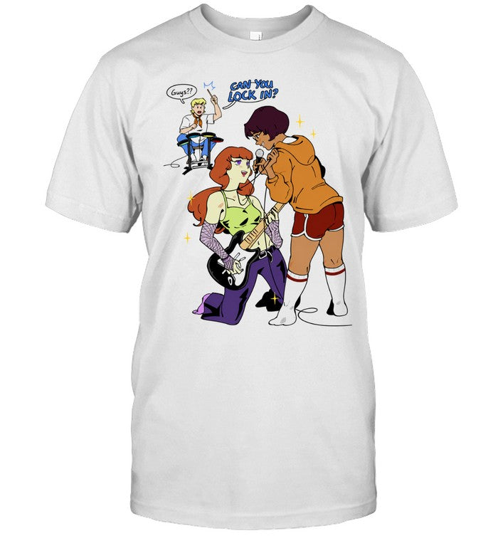 Daphne Blake Velma Dinkley Fred Jones Scooby Doo Can you lock in Guys Shirt
