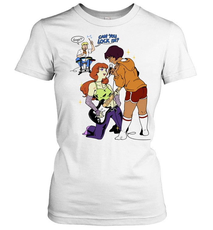 Daphne Blake Velma Dinkley Fred Jones Scooby Doo Can you lock in Guys Shirt
