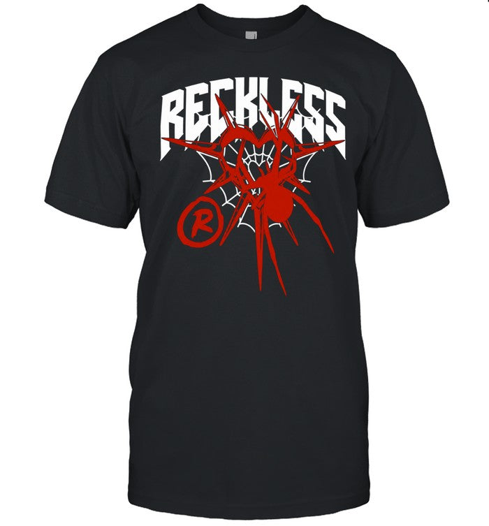 Reckless spider web heart symbol logo Shirt