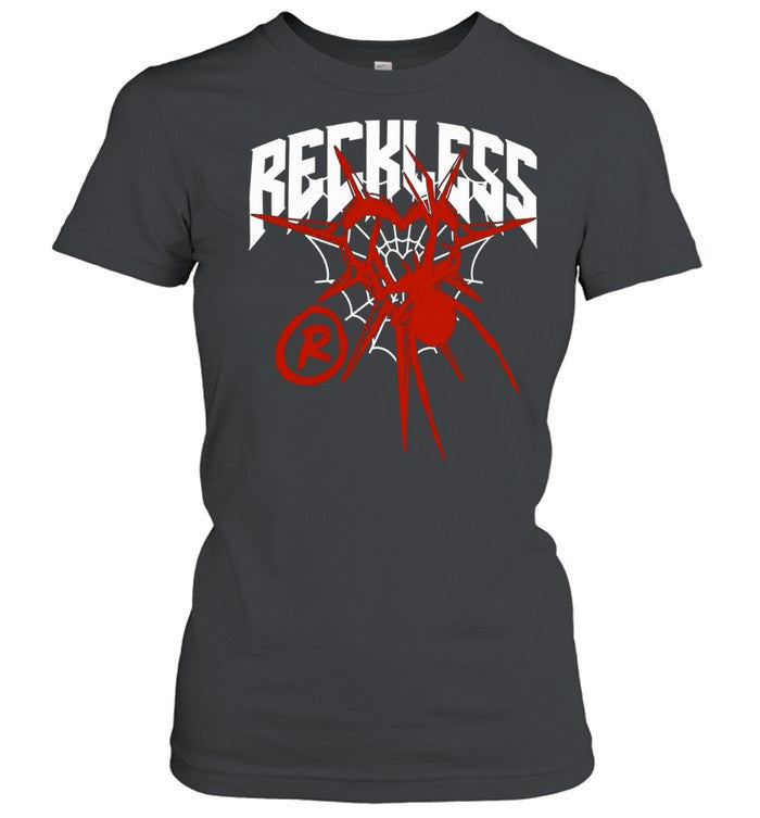 Reckless spider web heart symbol logo Shirt