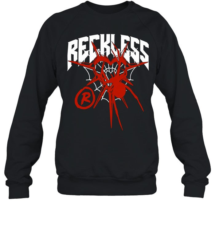 Reckless spider web heart symbol logo Shirt