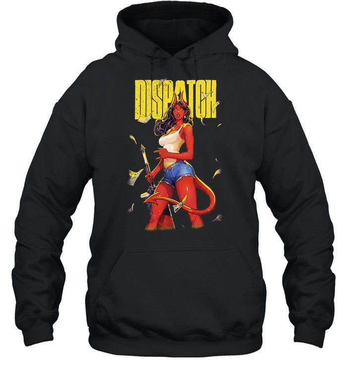 Succubus Demon Girl with Sword Dispatch falling money cash Shirt