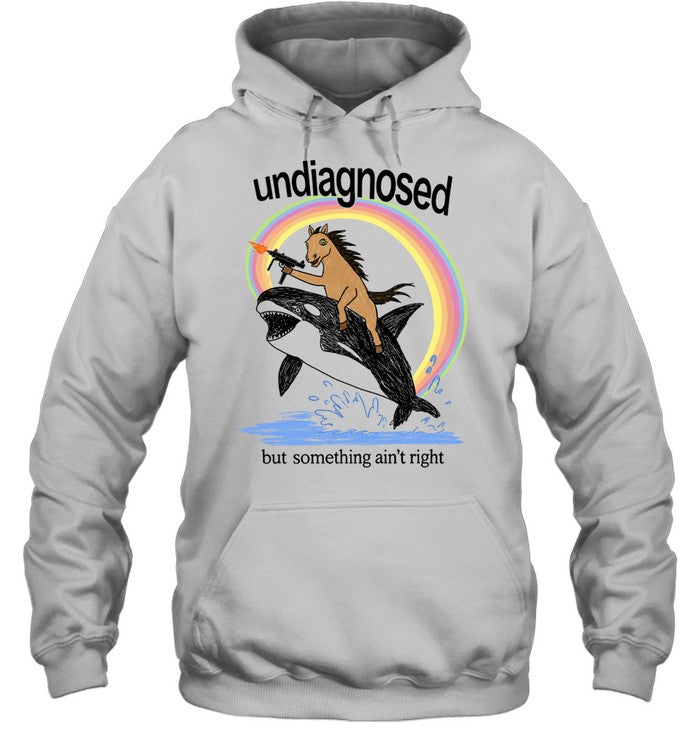 Undiagnosed but Something Ain’t Right Horse Riding Orca with Gun Shirt