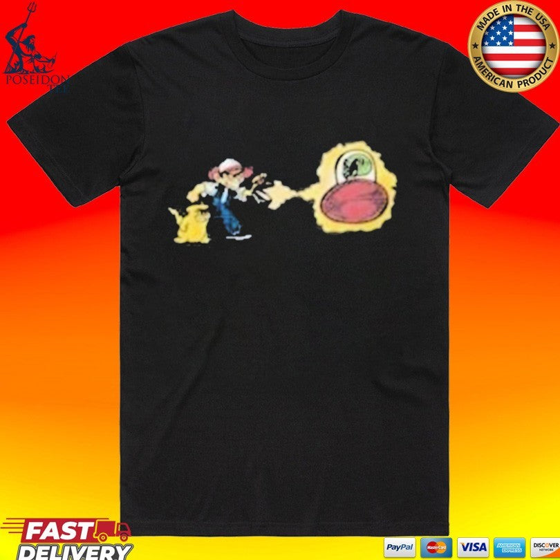 Pokemon Pikachu And Ash Parody T-shirt