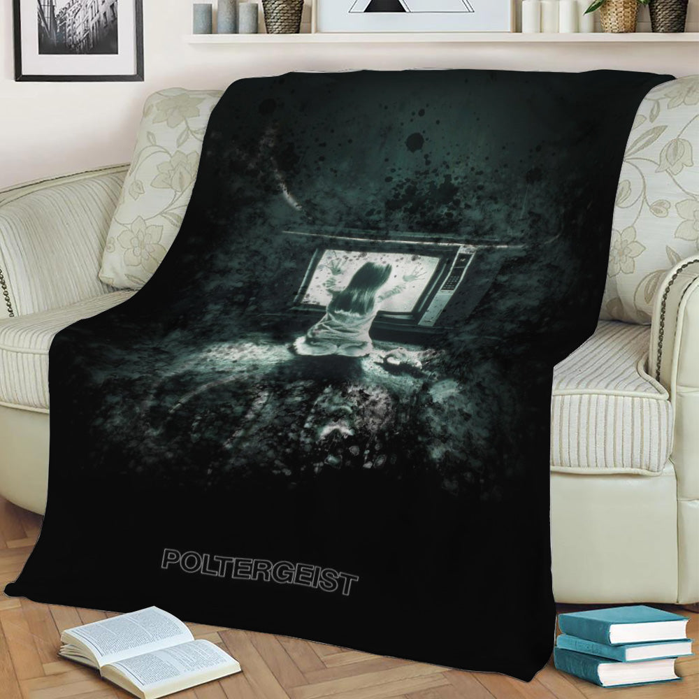poltergeist original Splat Fleece Throw Blanket