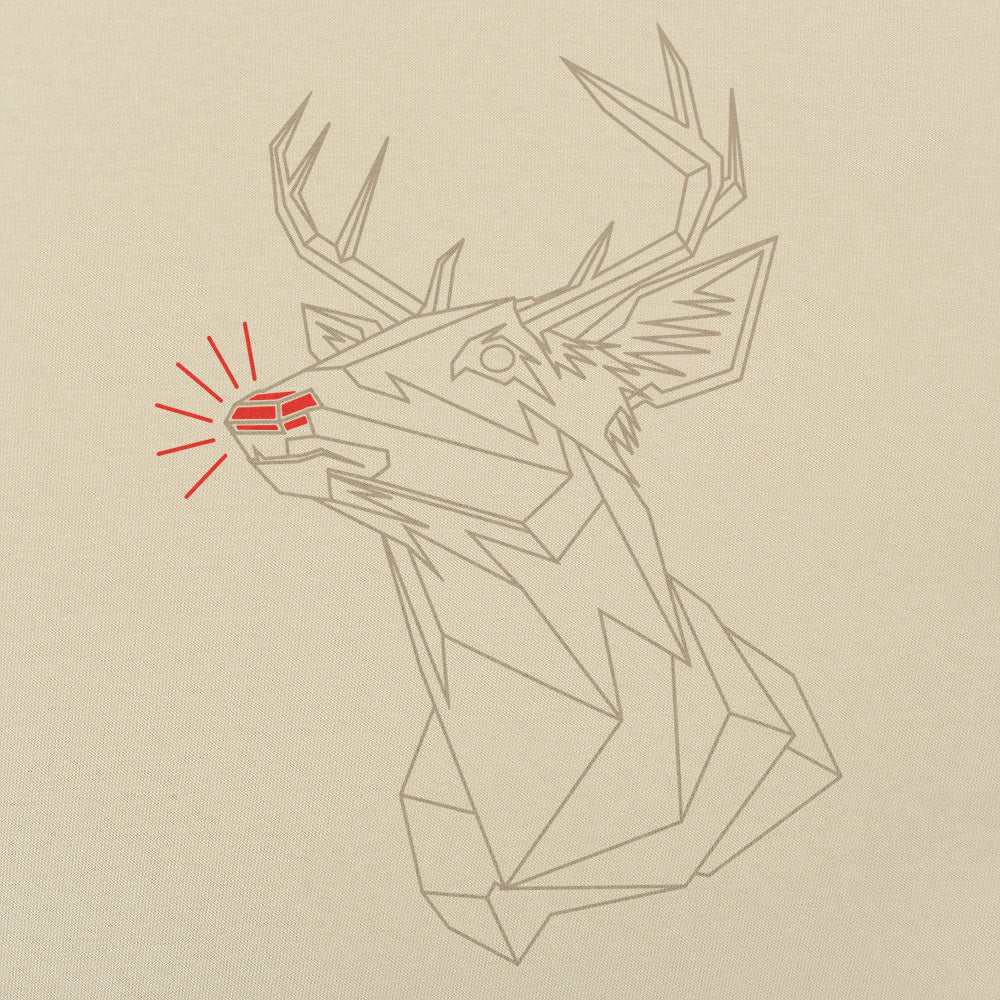Polygon Rudolph Geometric Glowing Nose Reindeer