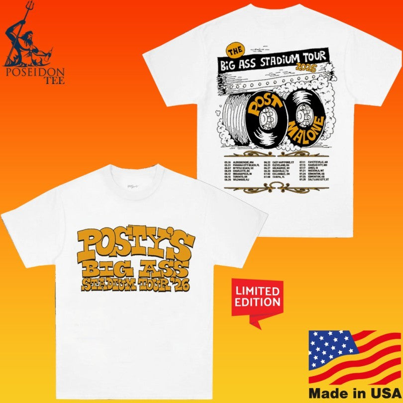 Post Malone Big Ass Stadium Tour Tire T-shirt