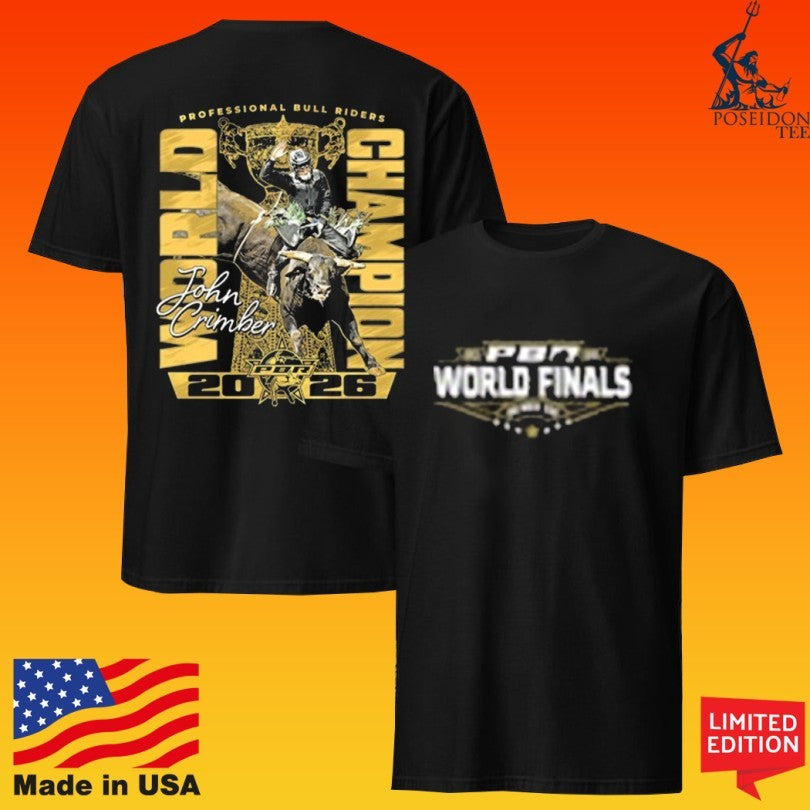 Professional Bull Riders 2026 World Champion John Crimber T-shirt