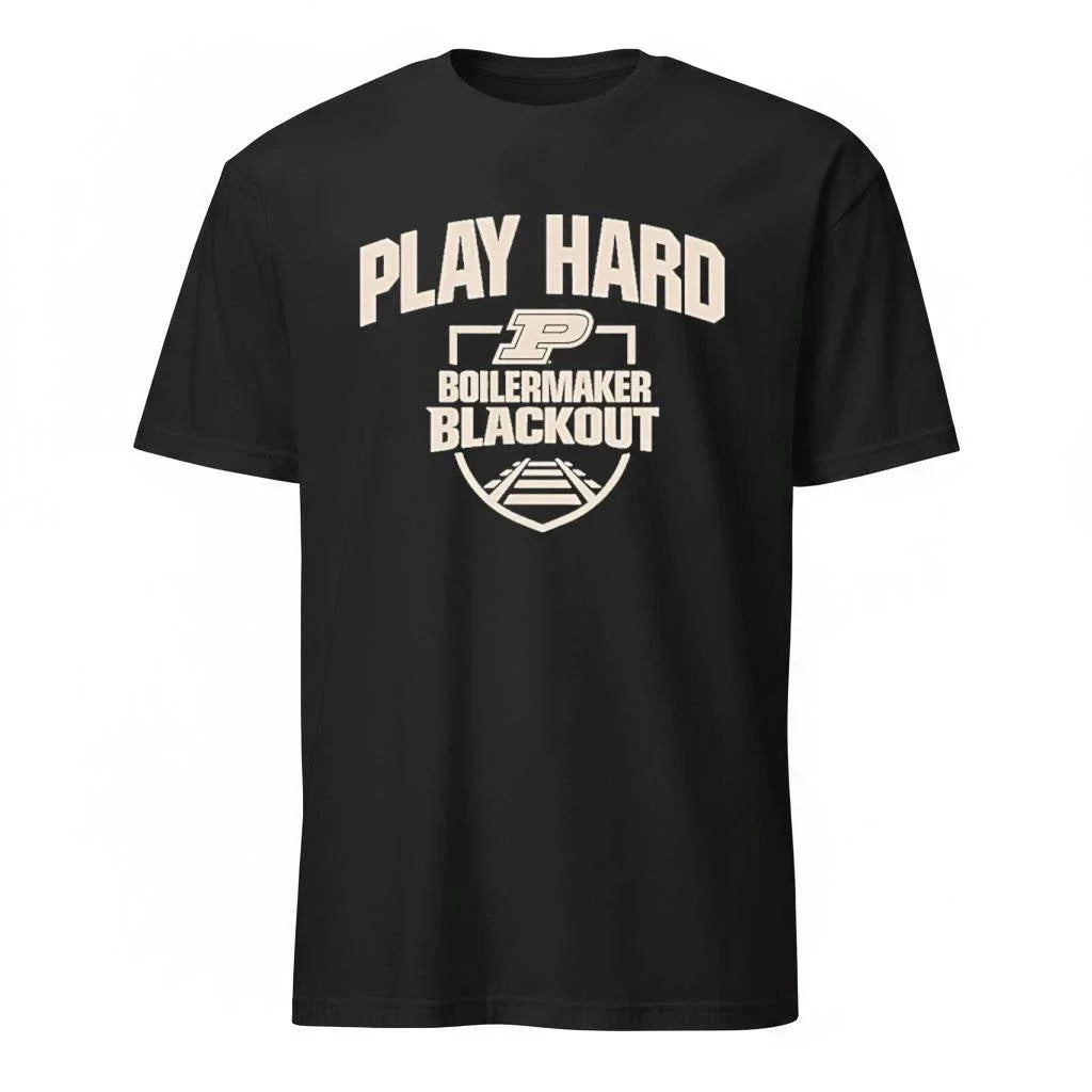 Purdue Boilermakers Basketball Blackout Play Hard 2026 Shirt