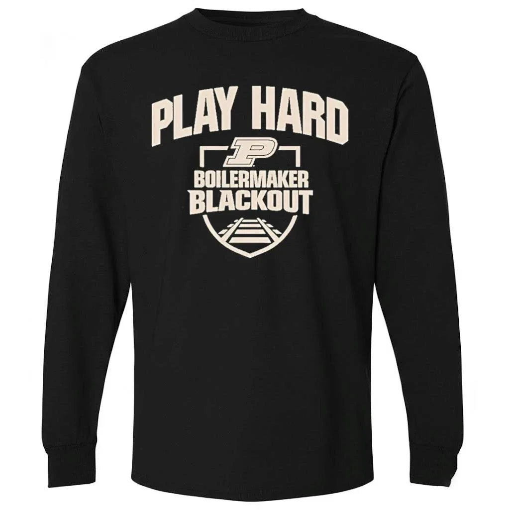 Purdue Boilermakers Basketball Blackout Play Hard 2026 Shirt