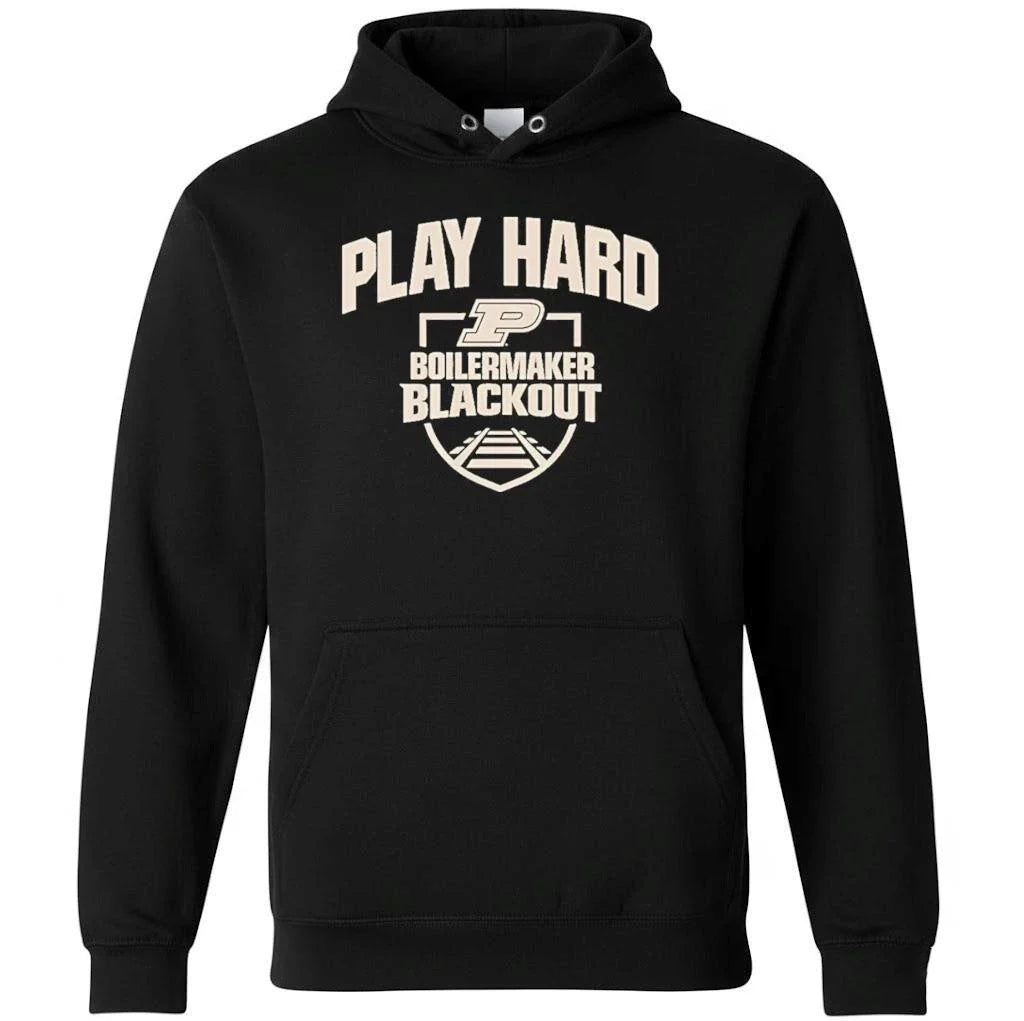 Purdue Boilermakers Basketball Blackout Play Hard 2026 Shirt