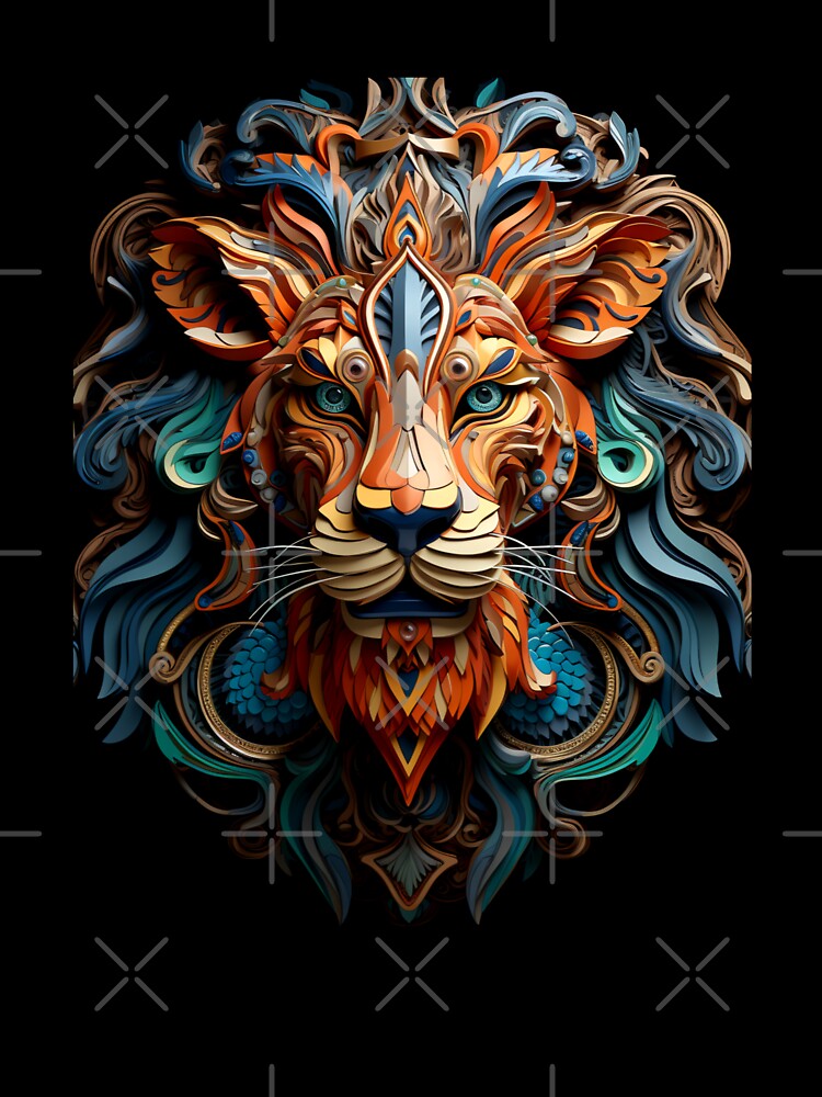 AI Style Lion Themed Art Design by mondmakes