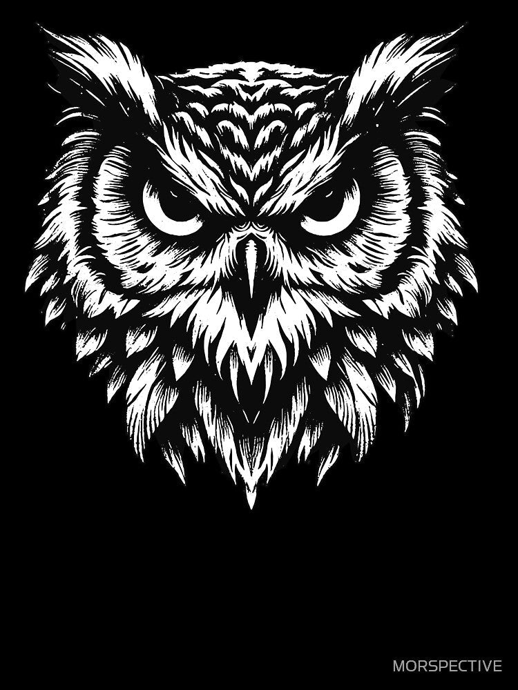 Dark Art Owl Bird Face Ghost Wild Night Life Animal Vintage by MORSPECTIVE