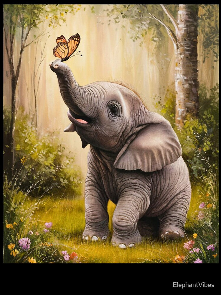 Elephant Portrait. baby elephant, watercolor elephant, wild elephant, elephant life by ElephantVibes