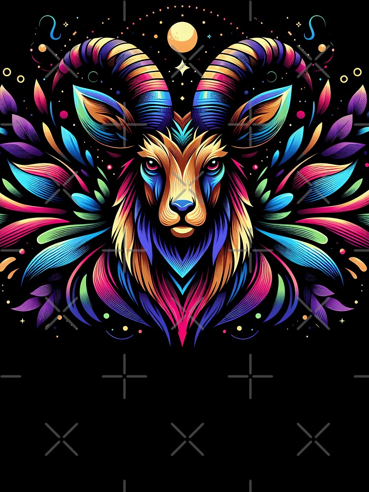 Vibrant Floral Goat by zoughlal