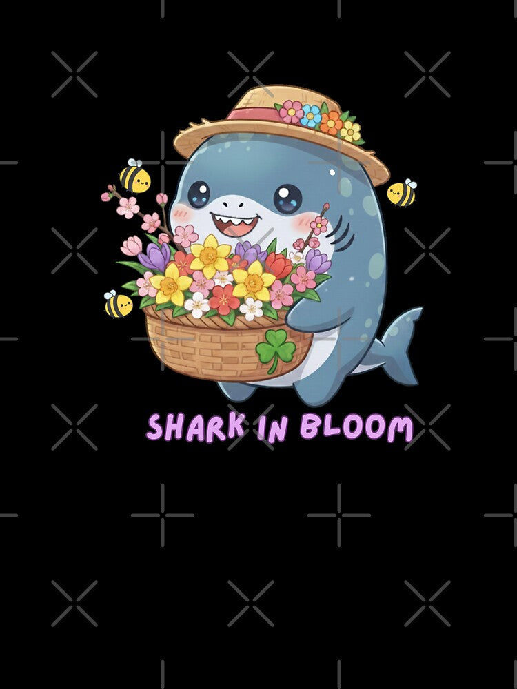 Shark in Bloom Spring Season by Nature's Chibis