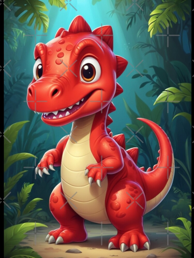 cute red dinosaur by KIDS-PRINTS