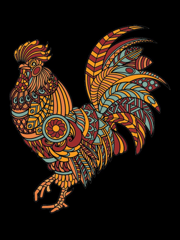Chickens rooster art funny gift by Clavitaps