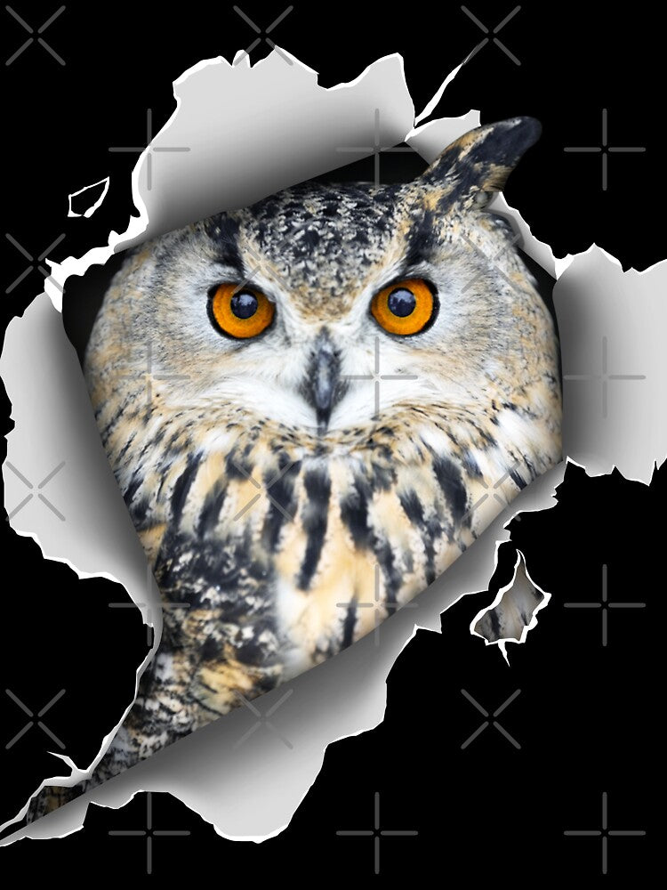 Owl side torn hole by WaveOcean123