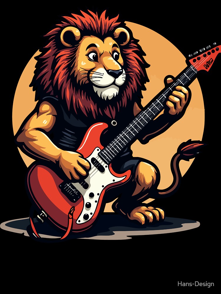 Rocking lion with guitar by Hans-Design