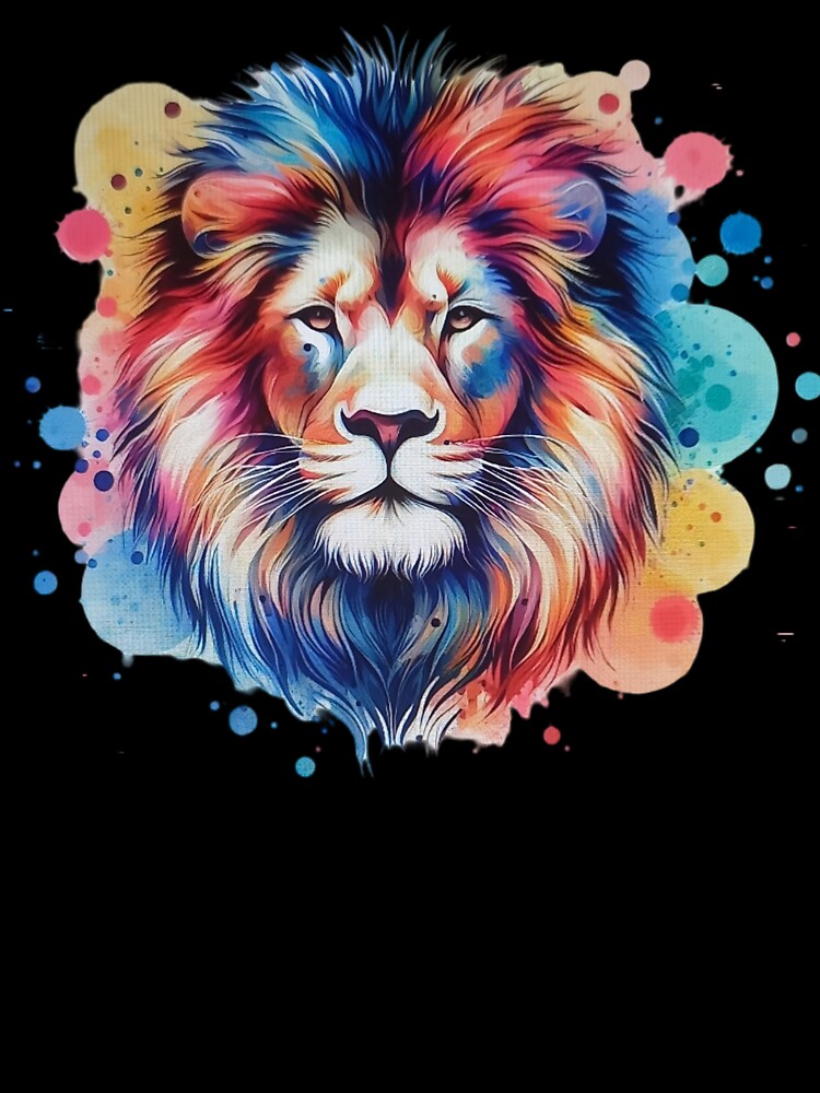 A lion with a colorful background. by Marcoshop10