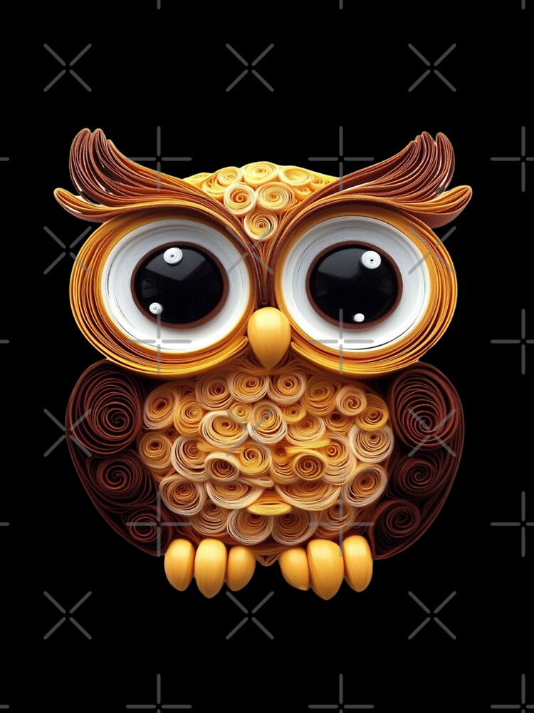 Cute Kawaii Baby Owl by PrintsByFrank