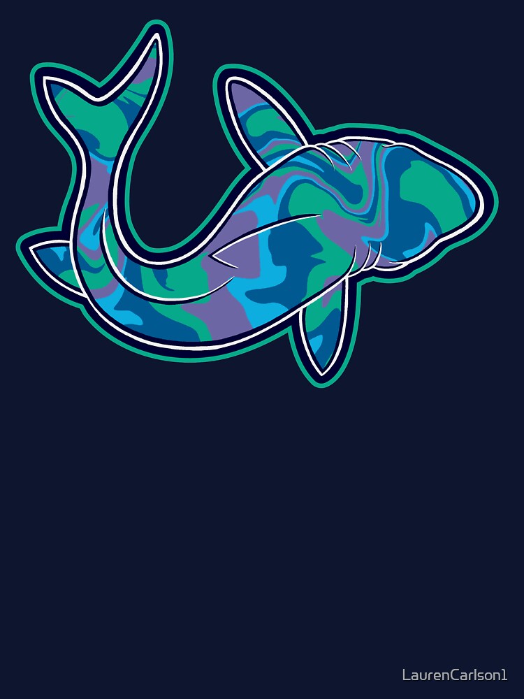 Multi-Colored Shark Print by LaurenCarlson1