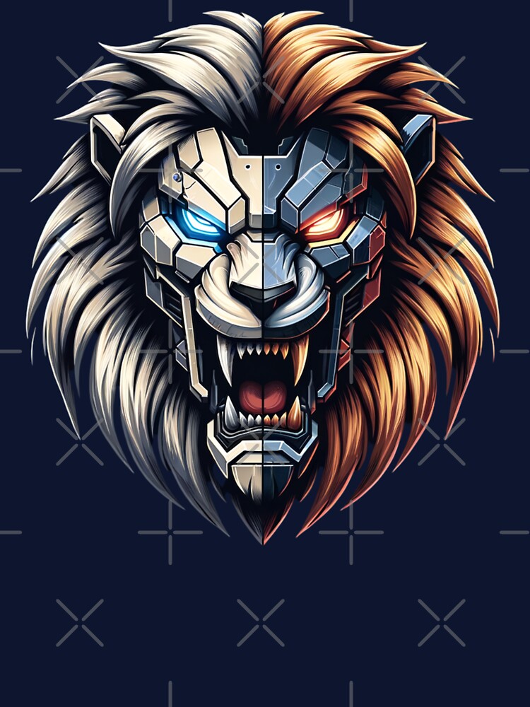 Cyber Lion - Futuristic Half-Robot Half-Wild Lion by MrNobody-Style