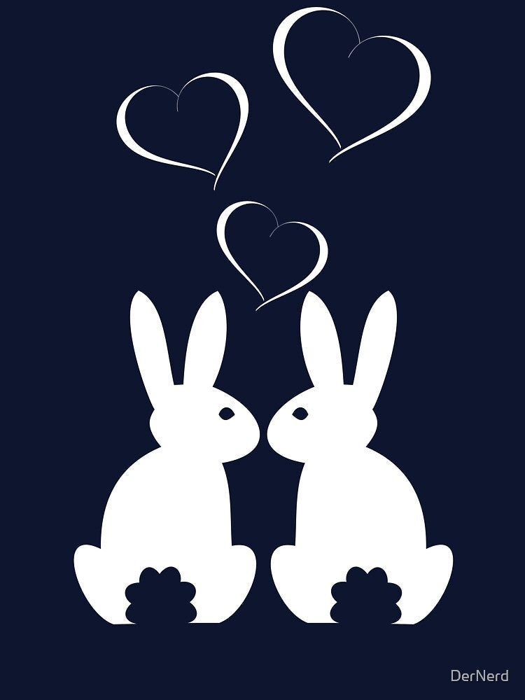 Heart Rabbit Bunny Motif Ladies Gift by DerNerd